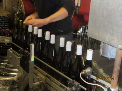 Collant les étiquettes et les capsules