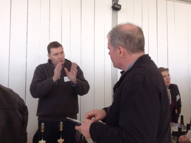 Talking with Olivier Humbrecht, great winemaker, nice man
